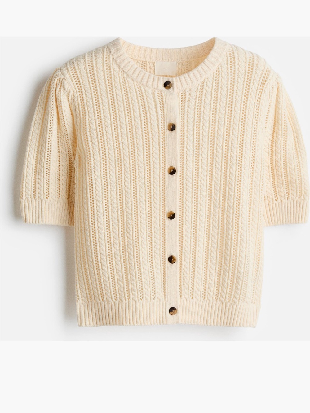 EUC H&M Pointelle-knit cardigan